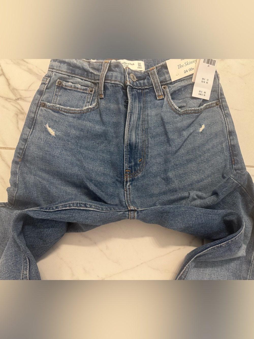 NWT Abercrombie & Fitch Modern Skinny High Rise Jeans Size 24 - Picture 5 of 8